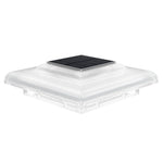 lampe solaire led balustrade moderne adhésive 12 leds lentilles batterie rechargeable ip65 étanche
