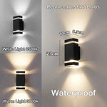 applique murale moderne noire ip65 e27 led rayures horizontales contemporaine fixations