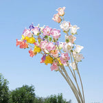 bouquet artificiel moderne violet blanc rose jaune mariage anniversaire intérieur decoration