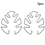 Support plante suspendu or moderne clips feuille monstera vert noir