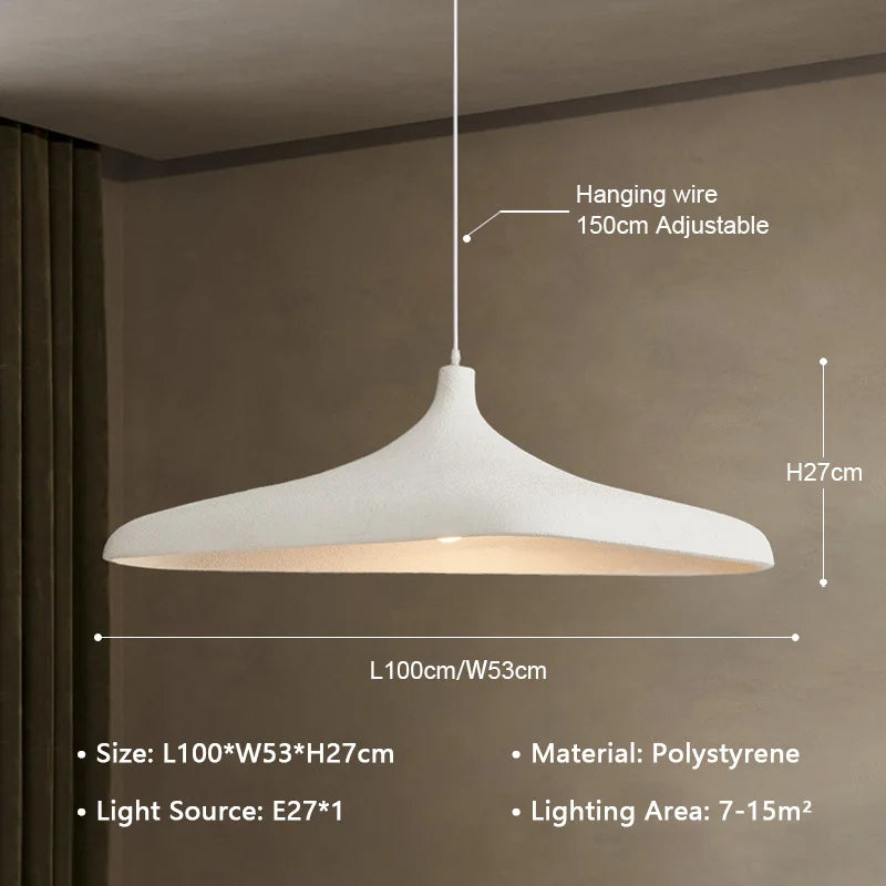 suspension lumineuse moderne beige texture rugueuse fixation opacité salon chambre