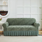 housse canapé universelle jacquard rayures horizontales moderne protection tissu élastique salon intérieur