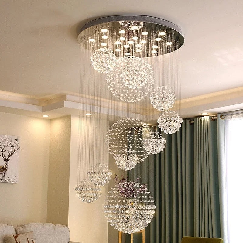 suspension lumineuse moderne transparentes salon restaurant chambre principal