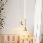 suspension lumineuse moderne pierre beige clair texture granulée opacité câble noir led 90 260v