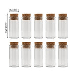 bouteilles verre transparentes bouchon liège charms huiles essentielles coquillages