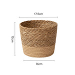 panier pliable osier tissé motifs réguliers poignées cuir naturel rustique jardin