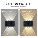 Lampes murales solaires LED modernes 10 blanc chaud jardin extérieur ip65 autonomes vacances