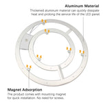plaque led circulaire blanc moderne diodes aimant connecteurs haute luminosité 220v 72w 2835