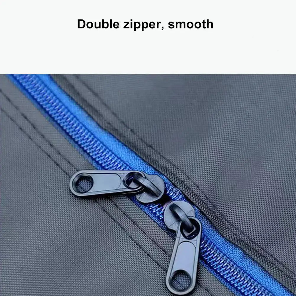 sac rangement oxford noir pratique robuste poignées fermeture glissière double rechargeableextérieur