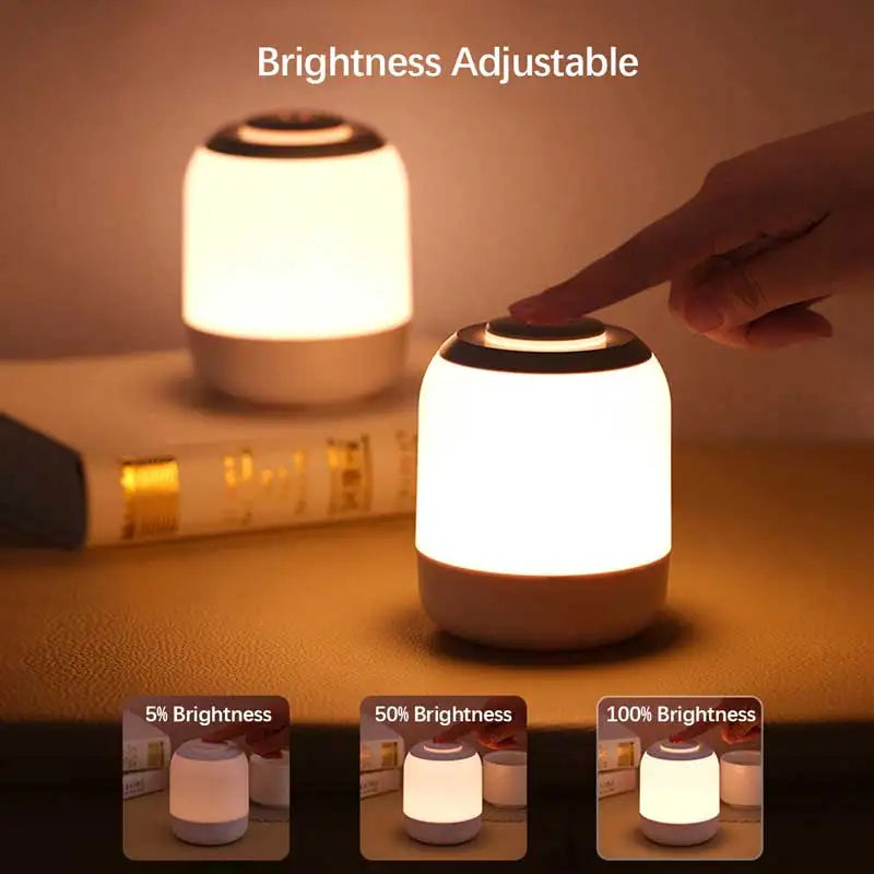lampe table rechargeable led blanc cassé luminosité réglable moderne minimaliste chambre cuisine camping