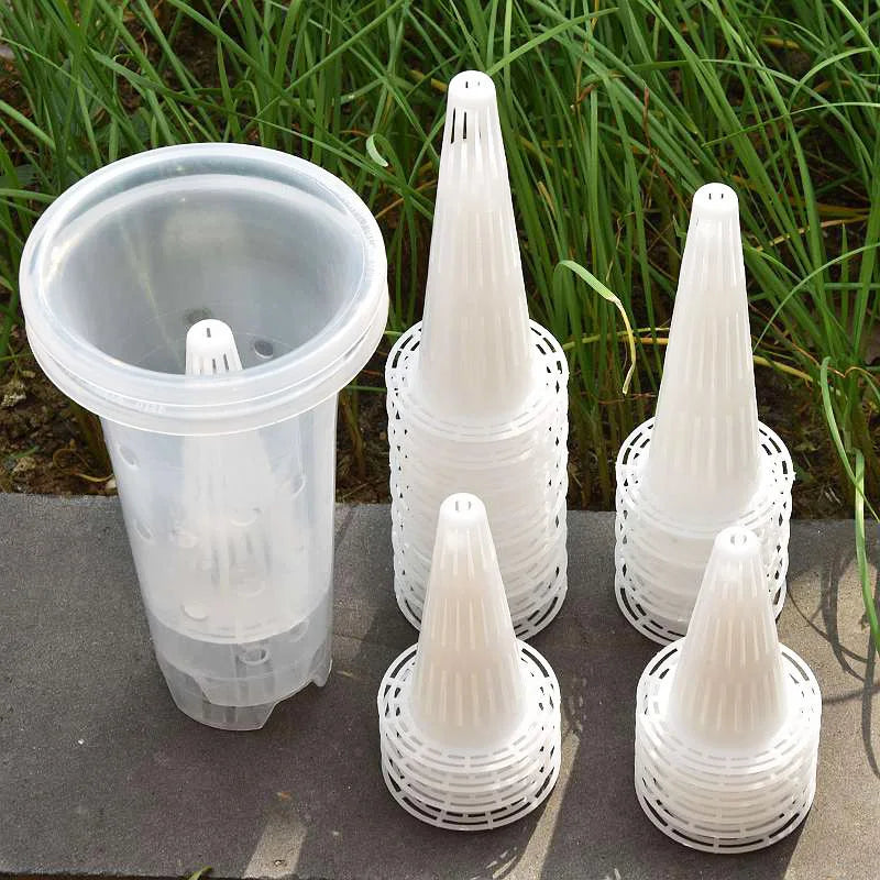 grille culture plantes perforée pratique blanc adhésif terreau ornemental pots différentes tailles