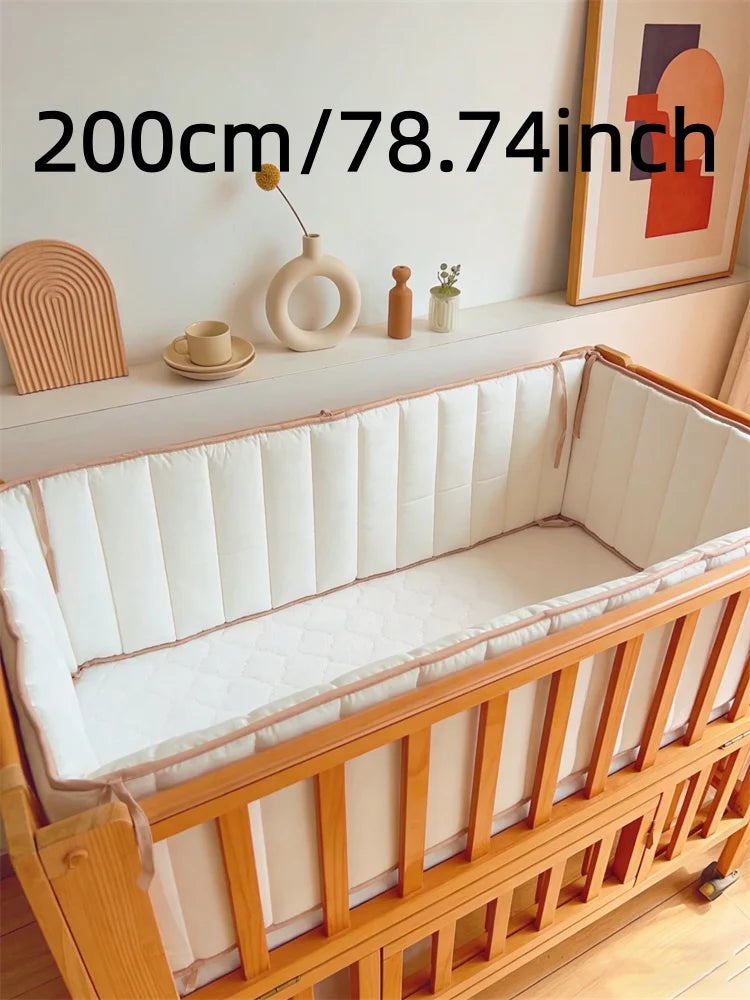 housse protection barrière lit bébé polyester oreiller motif floral moderne minimaliste blanc roseclair