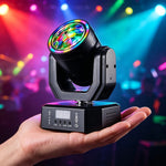 projecteur led noir moderne effet scène télécommande éclairage multicolore événements decoration 125x125x200mm 0.69kg