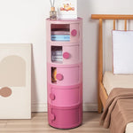 table nuit meuble moderne rose minimaliste tiroirs transparents chambre coucher