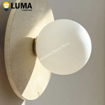 applique murale moderne beige clair texture naturelle minimaliste fixée ampoule led cuisine salle manger
