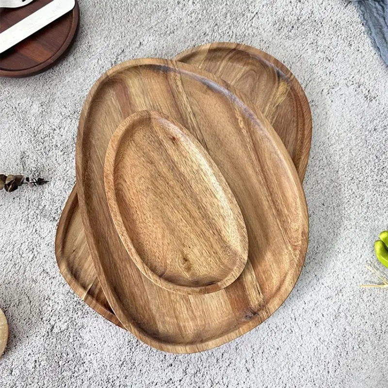 assiettes bois marron clair assiettes marron foncé grain bois modernes rustiques plats fruits secsDecorationInteriorCadeau