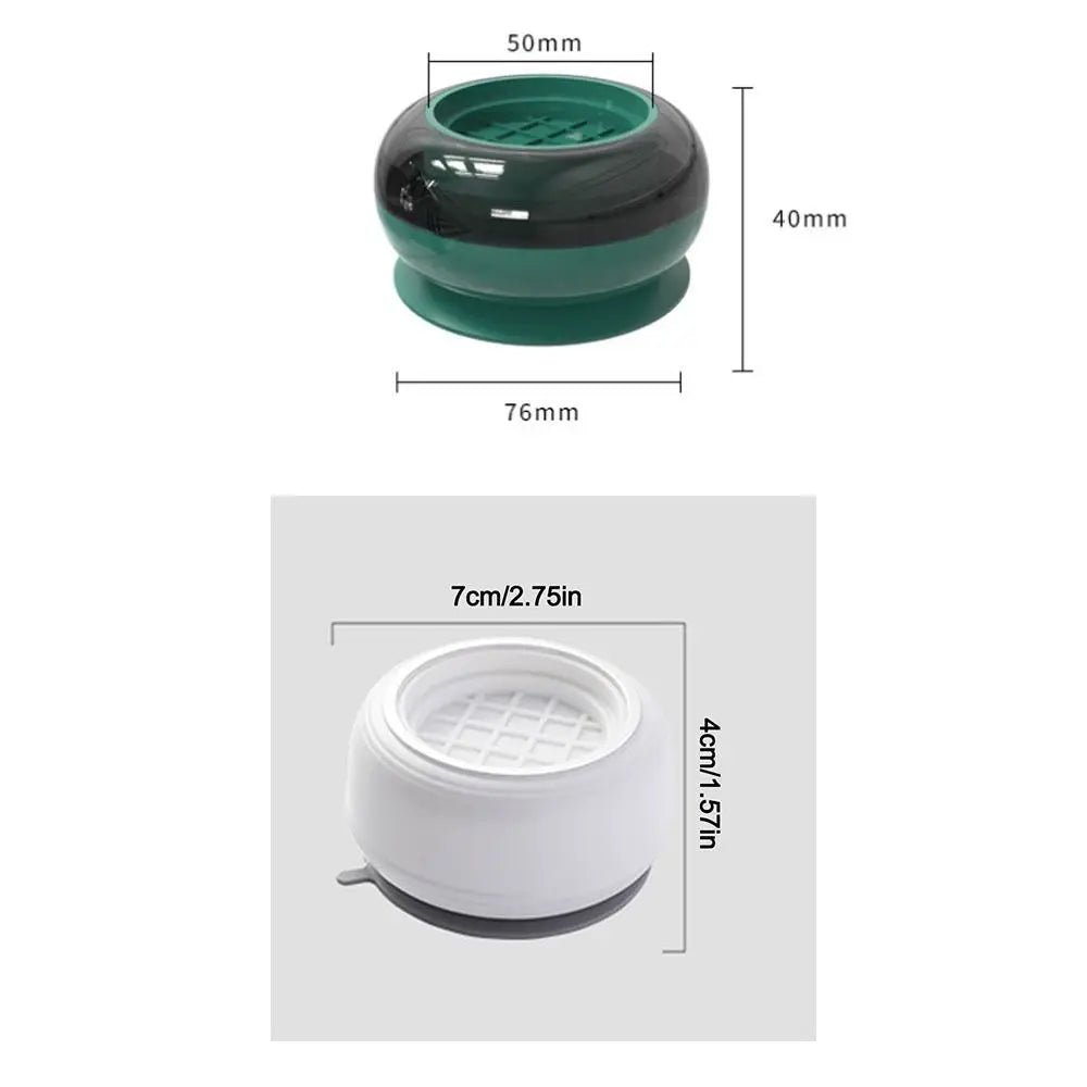 supports machine laver moderne vert blanc antivibration suction rondements grilles matière plastique