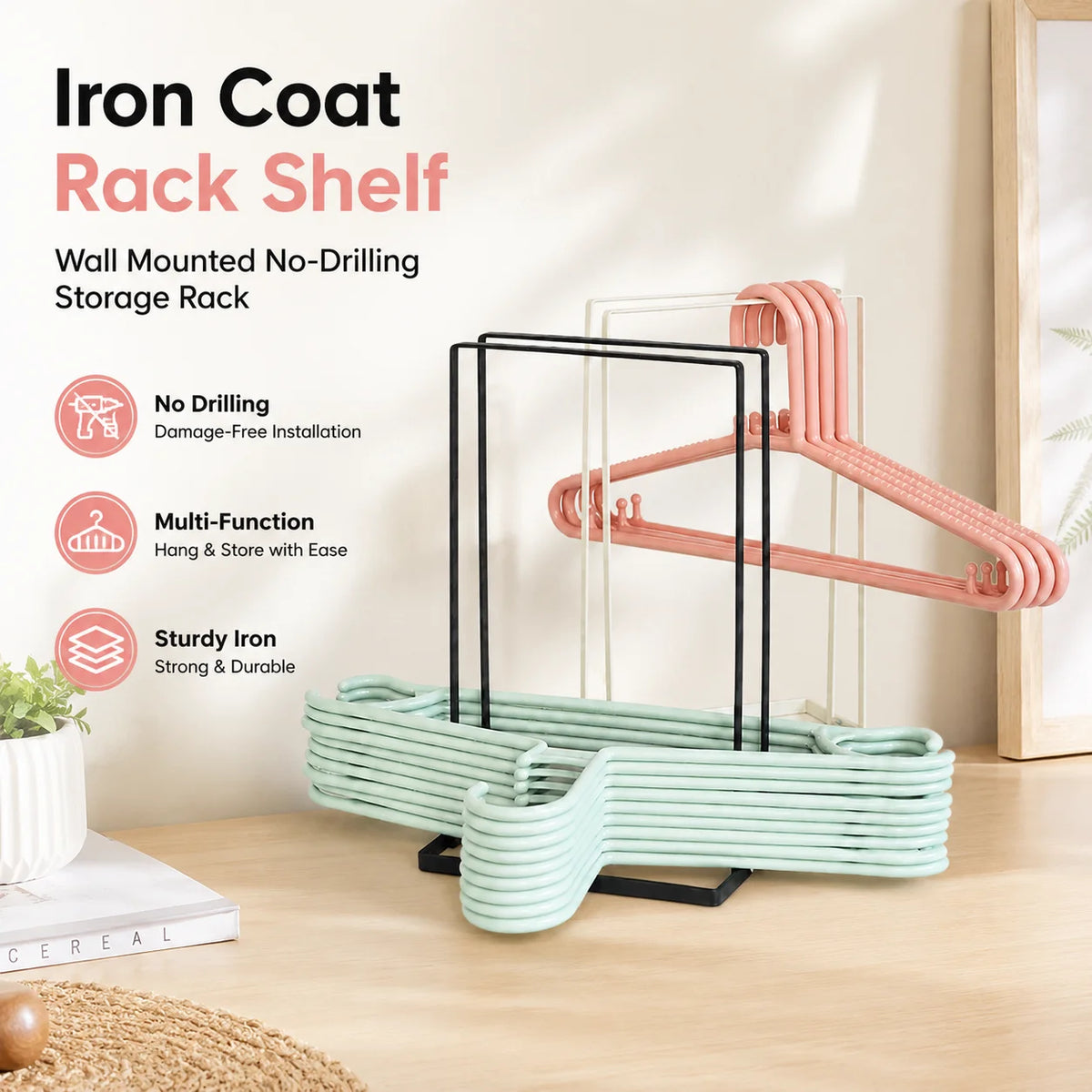 racks vêtements noir rose vert bleu modernes hangers portables buanderie organisation espacio
