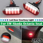 lampe bienvenue led rouge transparent voiture clips moderne minimaliste 71mm 37mm 33mm