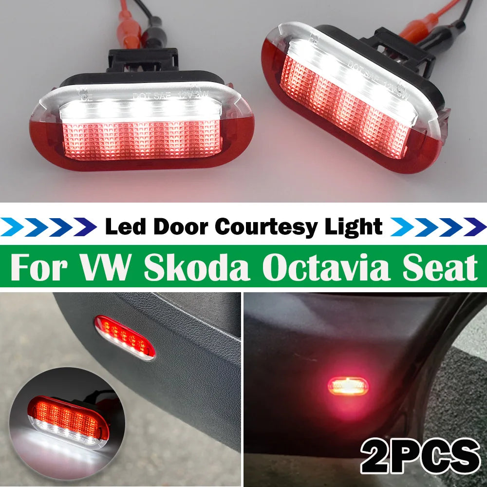 lampe bienvenue led rouge transparent voiture clips moderne minimaliste 71mm 37mm 33mm