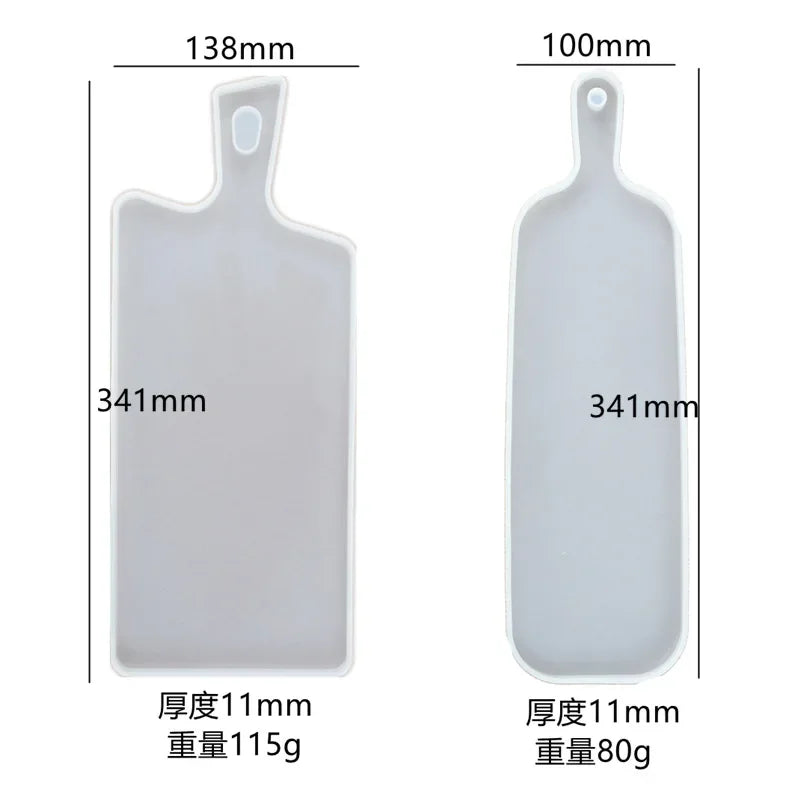 planche découper silicone bleu marbré moderne poignée grande taille service artisanat