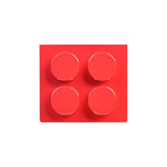 boîtes rangement magnétiques rouge jaune bleu vert blocs lego couteau pince spatule brosse moderne