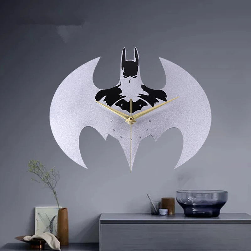 horloge murale quartz batman moderne acrylique noir salon maison restaurant