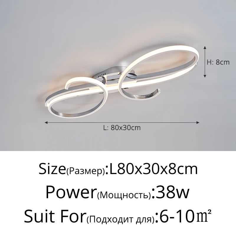 plafonnier led moderne blanc noir circulaire contemporain télécommande suspension intérieure decoration
