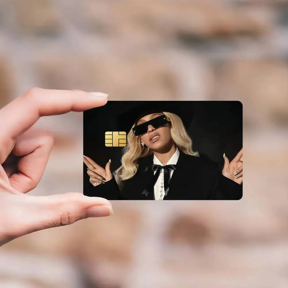 stylo bille personnalisable carte crédit étanche résistance rayures americain chanteuse beyonce moderne couleurs vives
