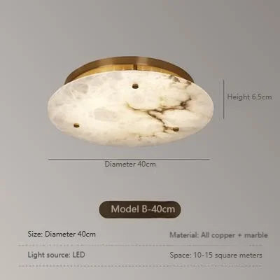 plafonnier moderne marbre blanc doré fer lumiere led facile chambre salon cuisine