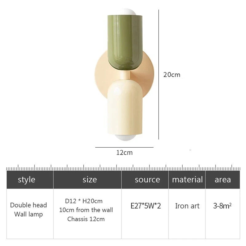 lampes murales modernes double tête éclairage cuisine minimalisteambiante 5w