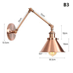 lampe murale articulée or industrielle vintage chambre cuisine salle manger