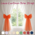attaches rideau tulle texturé rubans décoratifs girly festif blanc violet orange bleu marine rose