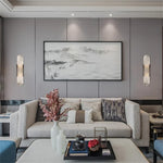 applique murale moderne marbre doré blanc gris éclairage led mur fixe élégantintérieur chambre