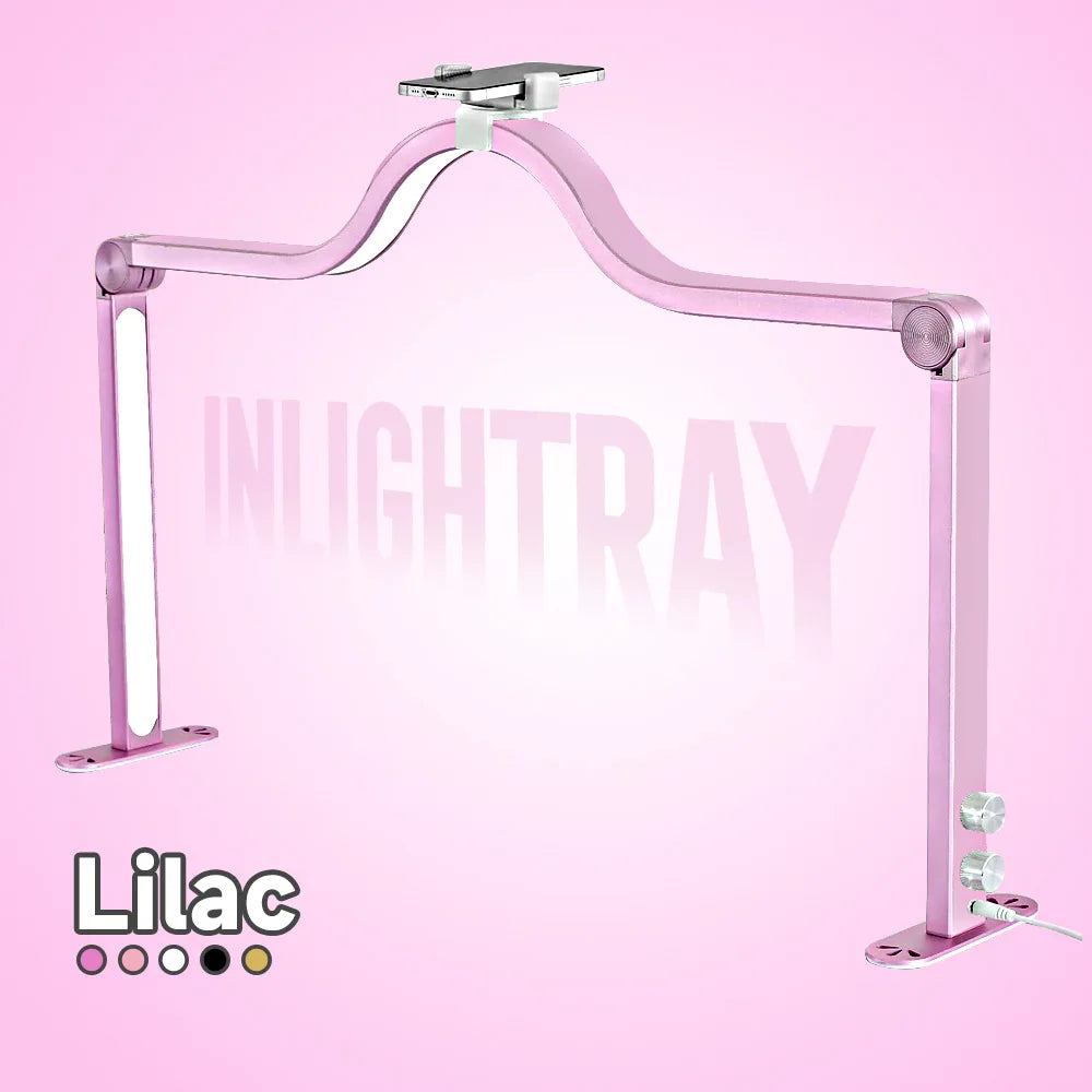lampe led anneau bicolore 3200k 5600k réglable moderne clips transparent noir rose or