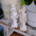 Décor jardin anges sculptures vintage pots plantes ornement balcon classique figurines métal