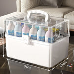 boîte rangement médicaments transparente moderne poignée anti humidité blanc storage ecofriendly