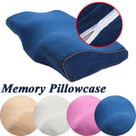 taie d'oreiller microfibre bleu foncé coussin ergonomique jacquard respectueux environnement