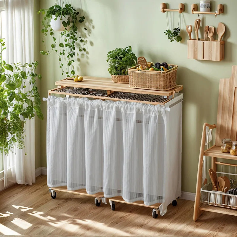 rideau blanc rayures fines polyester translucide classique cuisine 180x60cm