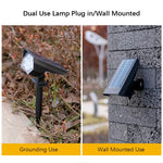 projecteur solaire extérieur led noir lumière blanche ip65 moderne minimaliste adjustableextérieur jardin