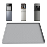 tapis silicone anti dérapant moderne plateau protection sol 50x50cm bord surélevé gris noir