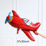 Guirlande ballon arc gris bleu rouge pour fête aérienne