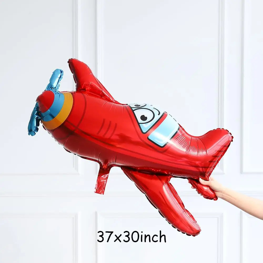 Guirlande ballon arc gris bleu rouge pour fête aérienne