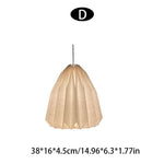 couvre lampe suspendu moderne blanc rayures horizontales fil inoxydable chambre salon decoration