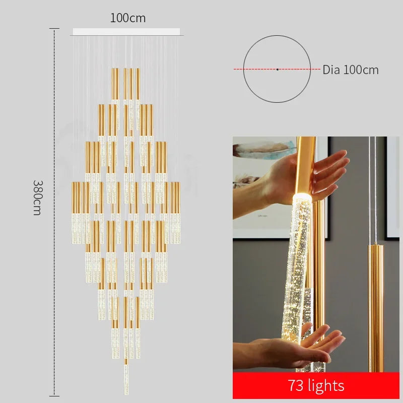 suspension lumineuse moderne or blanc brillantes élégante verre fixée chaînes