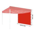 tente pliable bleue rouge blanche ombre moderne fixations tissu imperméableextérieur jardindeck piscine