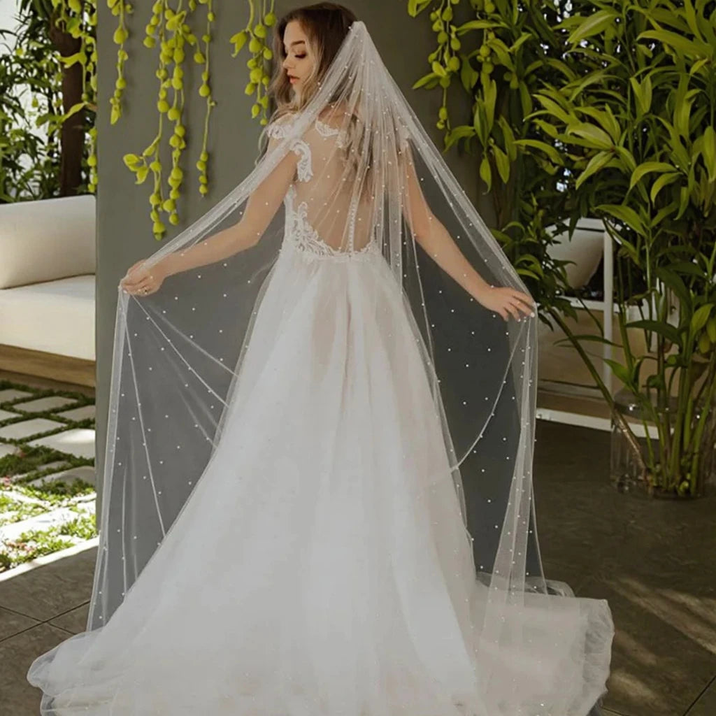voile mariée classique blanc opacité monocouche bord coupé accessoire mariage femme adulte