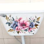 sticker mural floral moderne rose bleu vert décoration intérieure chambre salon adhésif pvc opaque