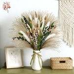 bouquet fleurs séchées pampas eucalyptus naturel rustique décoration maison anniversaire fêtes
