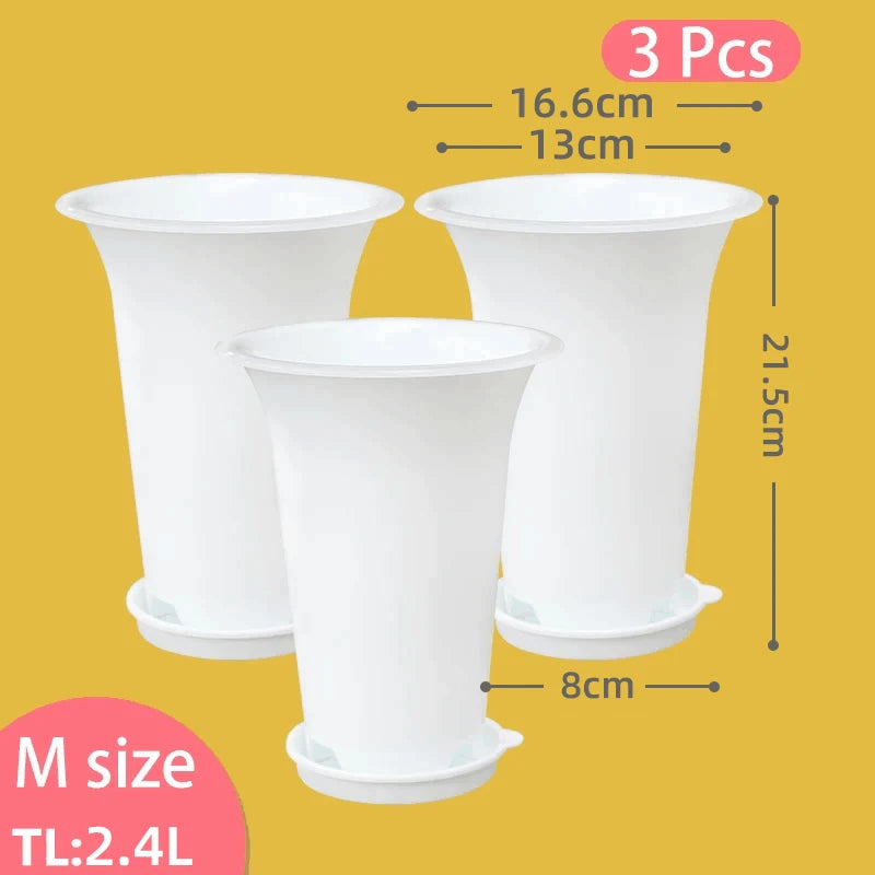 pots orchidées noir moderne adhésif racines controle fleur plante verte 13cm 15cm 18cm